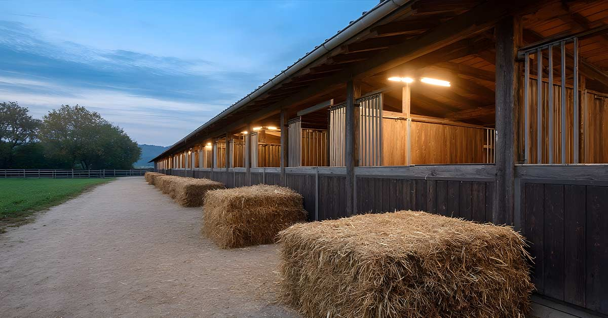Barn Metal Building Ranch Lighting Installation North Texas
