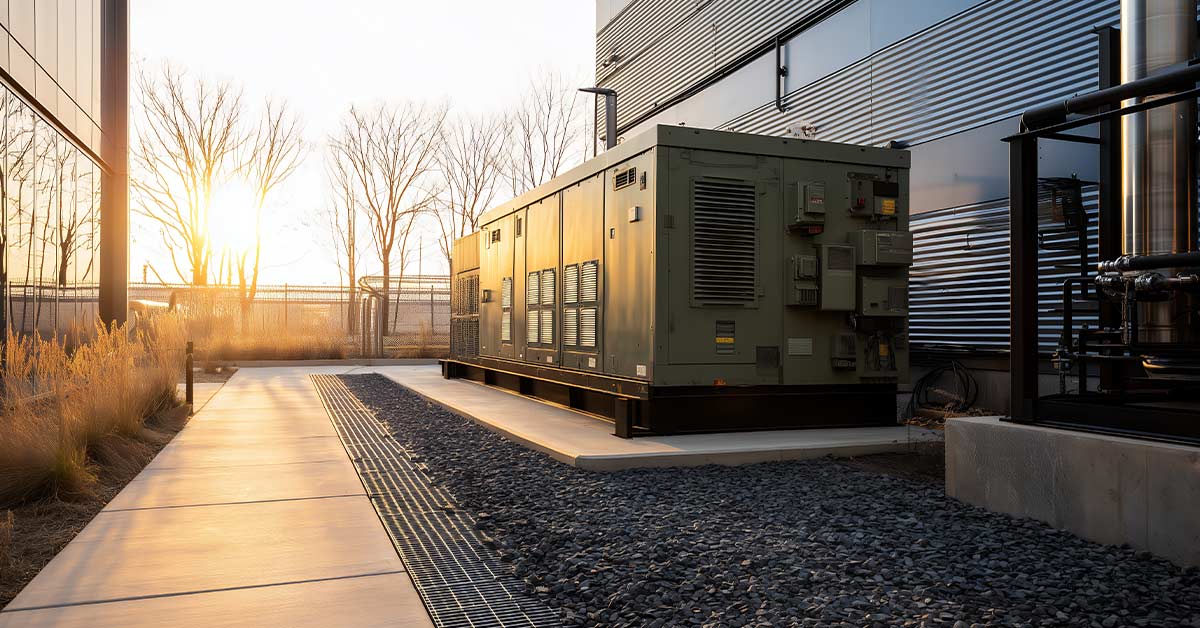 Standby Generator Installed Outside A Weatherford TX Business Providing Power During An Outage
