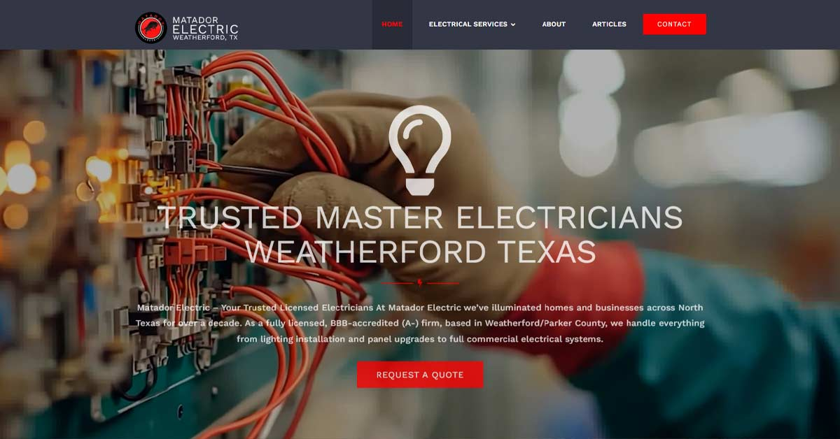 Matador Electric – EV Charging Experts in Weatherford, TX