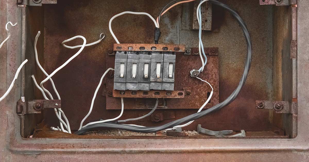 Rust Corrosion Electrical Panel Weatherford Tx
